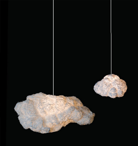 Extraña lámpara con diseño de nube