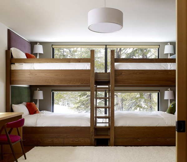 Cama impresionante para niños: litera para cuatro