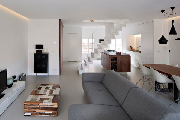 Ejemplo de Loft elegante y minimalista reformado en Amsterdam