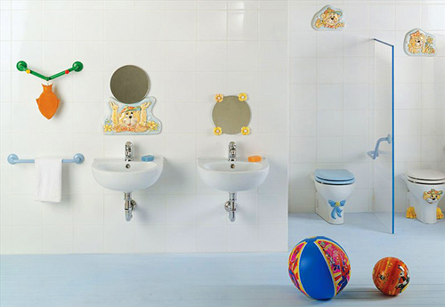 Bellos diseños de baños para niños - Ponte Giulio