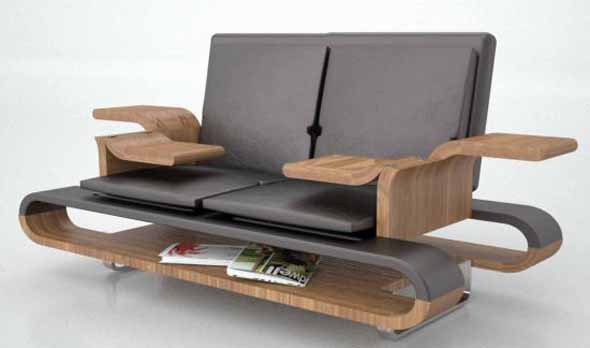 Sillón-mesa móvil para maximizar el espacio | Calypso